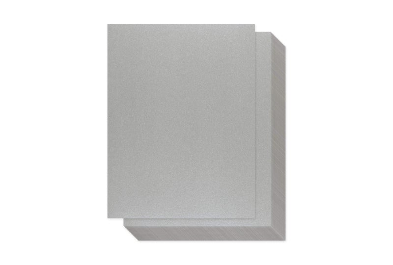 Bubbley Silver Shimmer Paper - 100-Pack Metallic Cardstock Paper, 92 lb Cover, Double Sided, Printer Friendly - Perfect for Weddings, Birthdays, Craft Use, Letter Size Sheets, 8.5 x 11 Inches - Image 1
